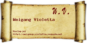 Weigang Violetta névjegykártya